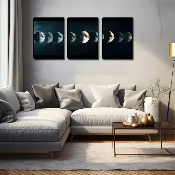 3pcs Different View Of The Earth Wall Art Set Canvas Framed 60x90cm - High Quality Print 100% Australian Made Wall Canvas Ready to Hang - Bella Home Decor