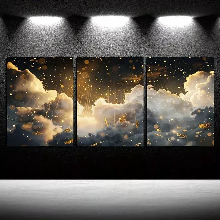 3pcs Celestial Clouds Art Wall Art Canvas Unframed - High Quality Print 100% Australian Made Wall Canvas