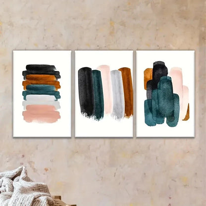 3pcs Abstract color graffiti, Artist Drawing Wall Art Set Canvas Framed 50x70cm - High Quality Print 100% Australian Made Wall Canvas Ready to Hang - Bella Home Decor