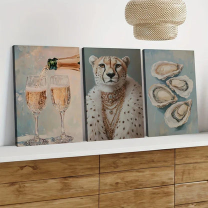 3pcs Champagner Glasses Style Art Aesthetic Wall Art Set Wall Art Canvas Unframed – High Quality Print 100% Australian Made Wall Canvas - Bella Home Decor