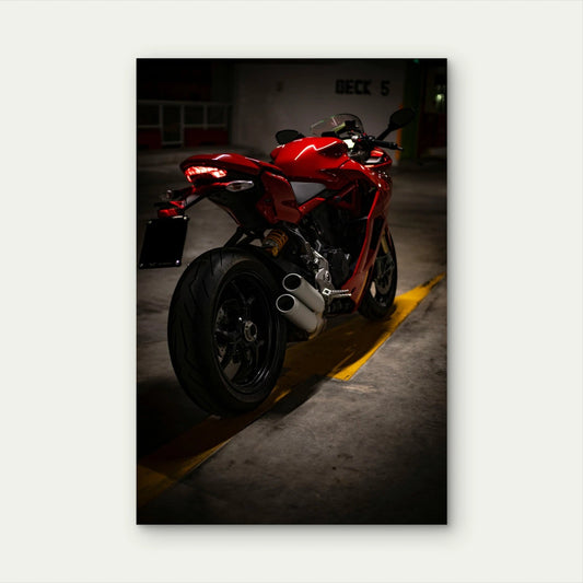 MV Agusta Superveloce Motorbike Deck 5 Lane 40x60cm Print Ready to Hang