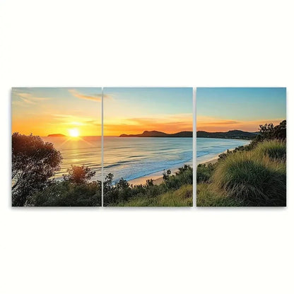 3pcs Byron Bay Australia Travel  Wall Art Set Canvas Framed 60x90cm - High Quality Print 100% Australian Made Wall Canvas Ready to Hang - Bella Home Decor