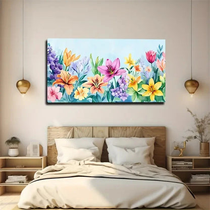 Various Flower Shapes Suitable Wall Art Canvas Office Home Room Framed 120x60cm