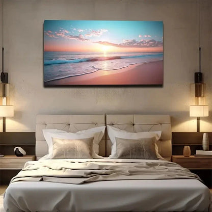Colorful Seascape Modern Decor Wall Art Canvas Office Home Room Framed 120x60cm