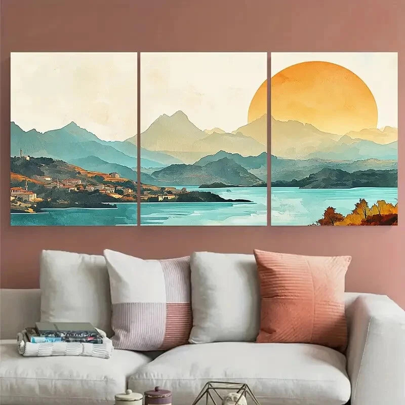 3pcs Vibrant Kahramanmaras Turkey Travel Metal Print Ready to Hang Art - Bella Home Decor