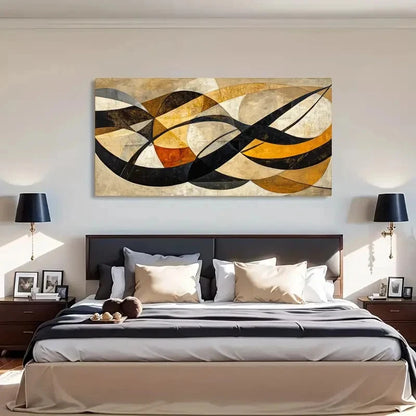 Retro Classic Abstract Spring Wall Art Canvas Office Home Room Framed 120x60cm