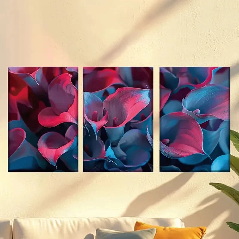 3pcs Fascinating plants and flowers Wall Art Set Canvas Framed 50x70cm - High Quality Print 100% Australian Made Wall Canvas Ready to Hang