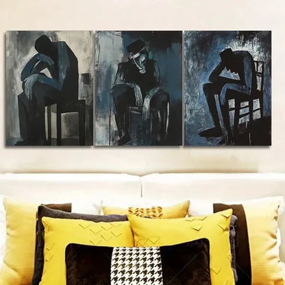 3pcs Luxurious, Decadent Man, Wall Art Set Canvas Unframed - High Quality Print 100% Australian Made Wall Canvas