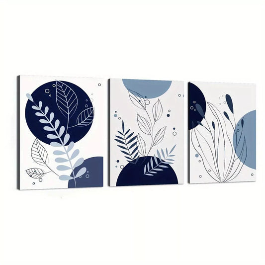 3pcs Abstract Geometric Modern Minimalist Wall Art Set Canvas Framed 40x60cm - High Quality Print 100% Australian Made Wall Canvas Ready to Hang