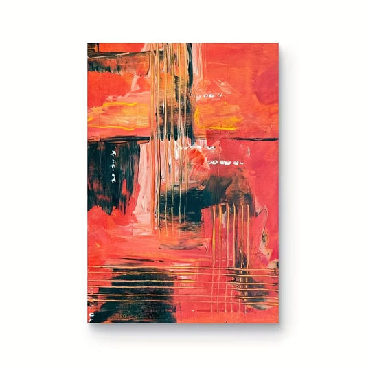 Abstract Oil Painting Textured Impressionist 60x90cm Metal Print Ready to Hang