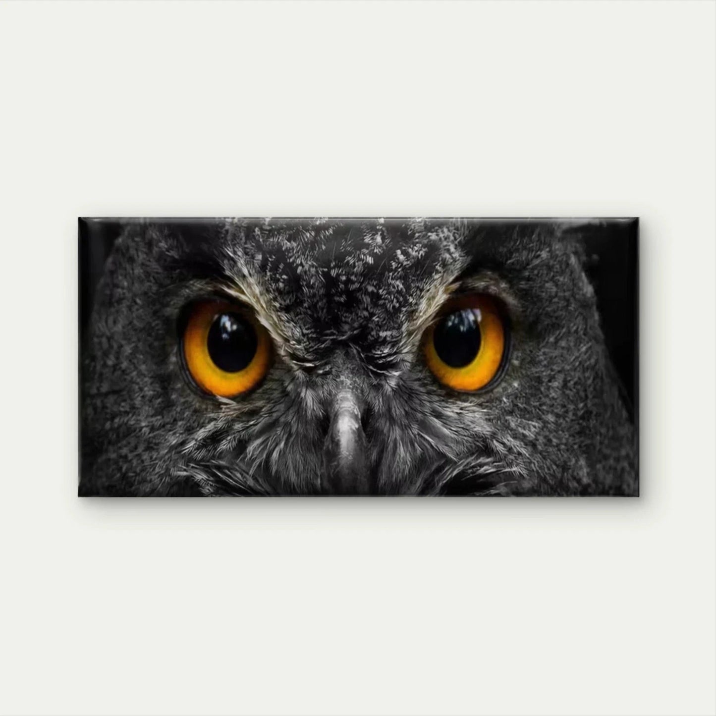 Minimalist & Golden Owl Eyes Wall Art Canvas Office Home Room Framed 120x60cm