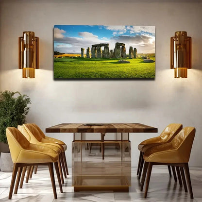 Stonehenge Landscape Wall Art Canvas Office Home Room Framed 120x60cm