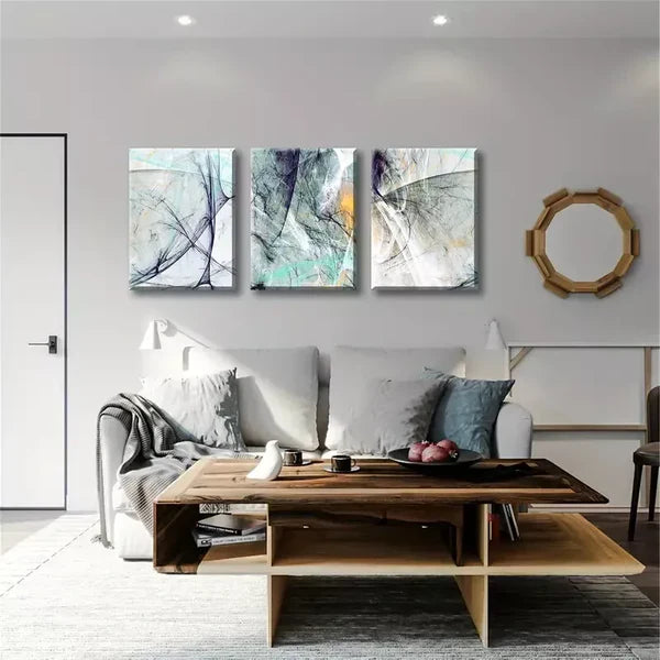 3pcs Abstract Modern Line Wall Art Canvas Unframed - High Quality Print 100% Australian Made Wall Canvas - Bella Home Decor