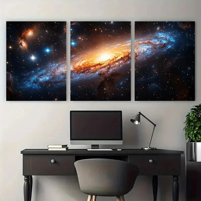 3pcs Mesmerizing Starburst for galaxy Messier Metal Print Ready to Hang Art - Bella Home Decor