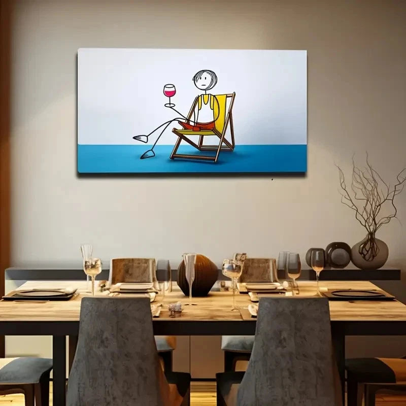 Abstract Modern Bohemian Style Wall Art Canvas Office Home Room Framed 120x60cm