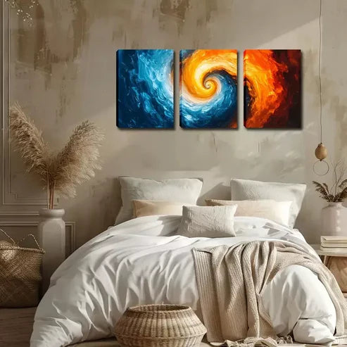 3pcs Abstract Display of The Galaxy Wall Art Canvas Unframed - High Quality Print 100% Australian Made Wall Canvas - Bella Home Decor