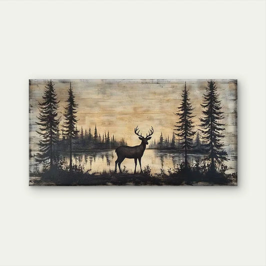 Echoes of the North Wall Art Canvas Office Home Room Framed 120x60cm