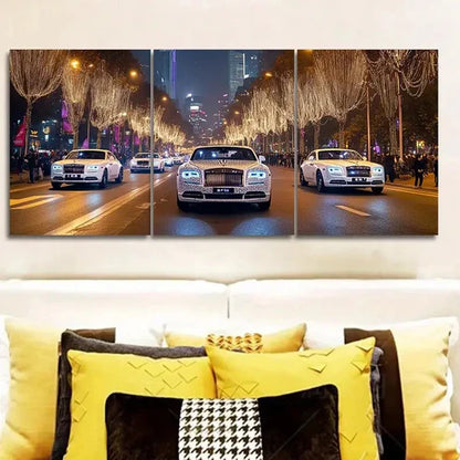 3pcs Sports Cars in the City Wall Art Set Wall Art Canvas Unframed – High Quality Print 100% Australian Made Wall Canvas - Bella Home Decor