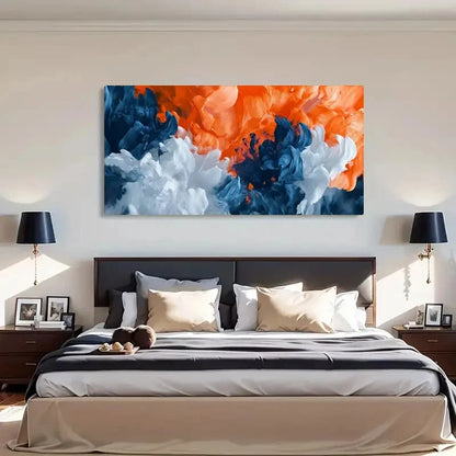 Ocean Storm & Moon Nautical Wall Art Canvas Office Home Room Framed 120x60cm - Bella Home Decor