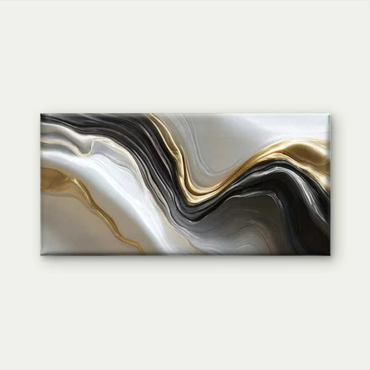 Abstract Golden Leaf Wall Art Canvas Office Home Room Framed 120x60cm