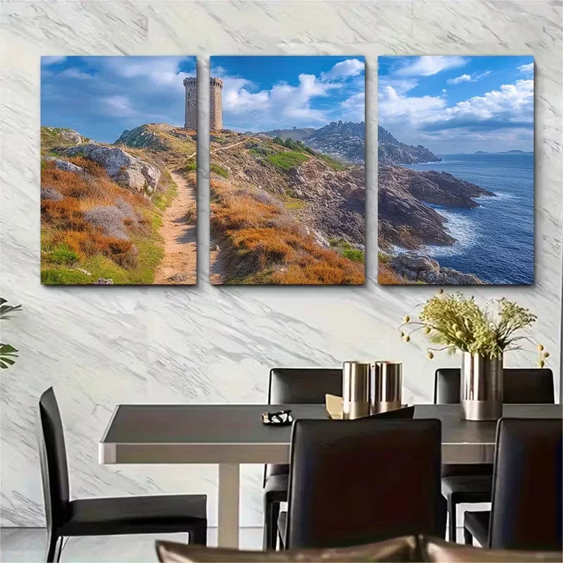 3pcs Beautiful Spanish Hiking Metal Print Ready to Hang Art - Bella Home Decor