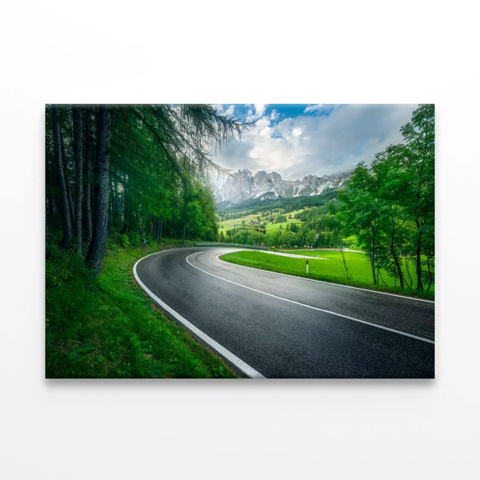 Road In Green Forest On Rainy  Wall Art Decor 100% Australian Made - Bella Home Decor