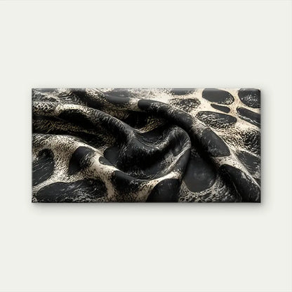 Black And White Leopard Fabric Wall Art Canvas Office Home Room Framed 120x60cm