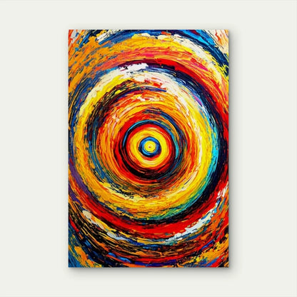 Vibrant Circular Abstract  60x90cm Metal Print Ready to Hang