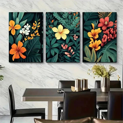 3pcs Vibrant Balinese Landscape Culture Perfect Wall Art Set Canvas Framed 50x70cm - High Quality Print 100% Australian Made Wall Canvas Ready to Hang