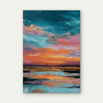 Serene Abstract Landscape  60x90cm Metal Print Ready to Hang