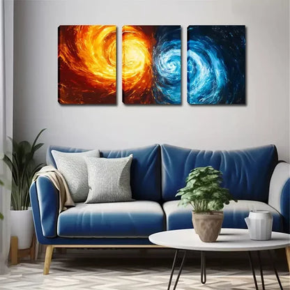 3pcs Exquisite Design, Yang and Yang, Galaxy Wall Art Canvas Unframed - High Quality Print 100% Australian Made Wall Canvas