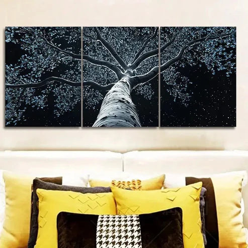 3pcs The Old Poplar Tree Wall Art Set Wall Art Canvas Unframed – High Quality Print 100% Australian Made Wall Canvas