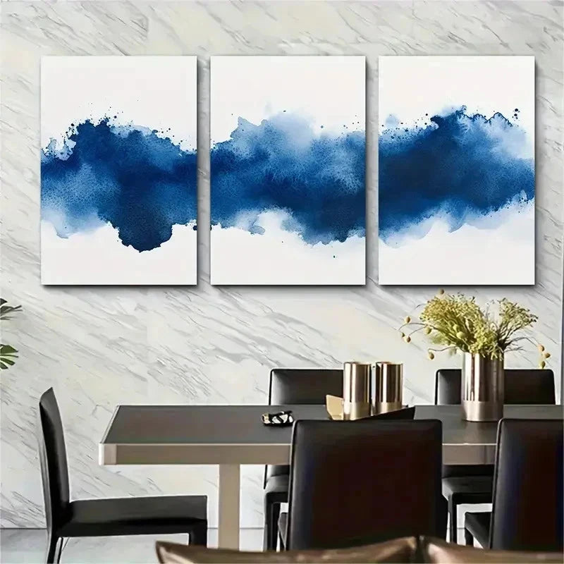 3pcs Minimal Modern Colorful Abstract Perfect Wall Art Set Canvas Framed 50x70cm - High Quality Print 100% Australian Made Wall Canvas Ready to Hang