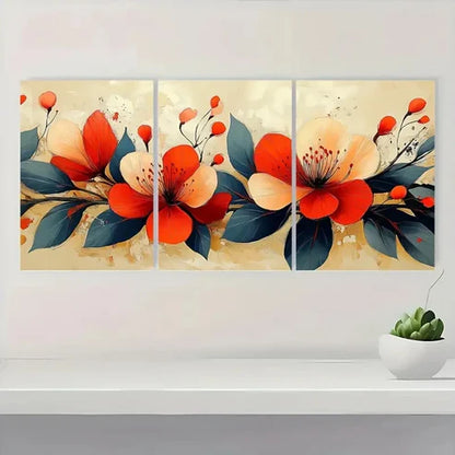 3pcs Rustic Croissant & Strawberry Z Wall Art Set Canvas Unframed - High Quality Print 100% Australian Made Wall Canvas