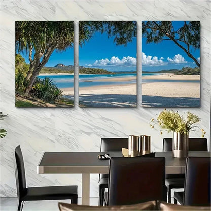 3pcs Noosa National Park Australia  Wall Art Set Canvas Framed 40x60cm - High Quality Print 100% Australian Made Wall Canvas Ready to Hang - Bella Home Decor