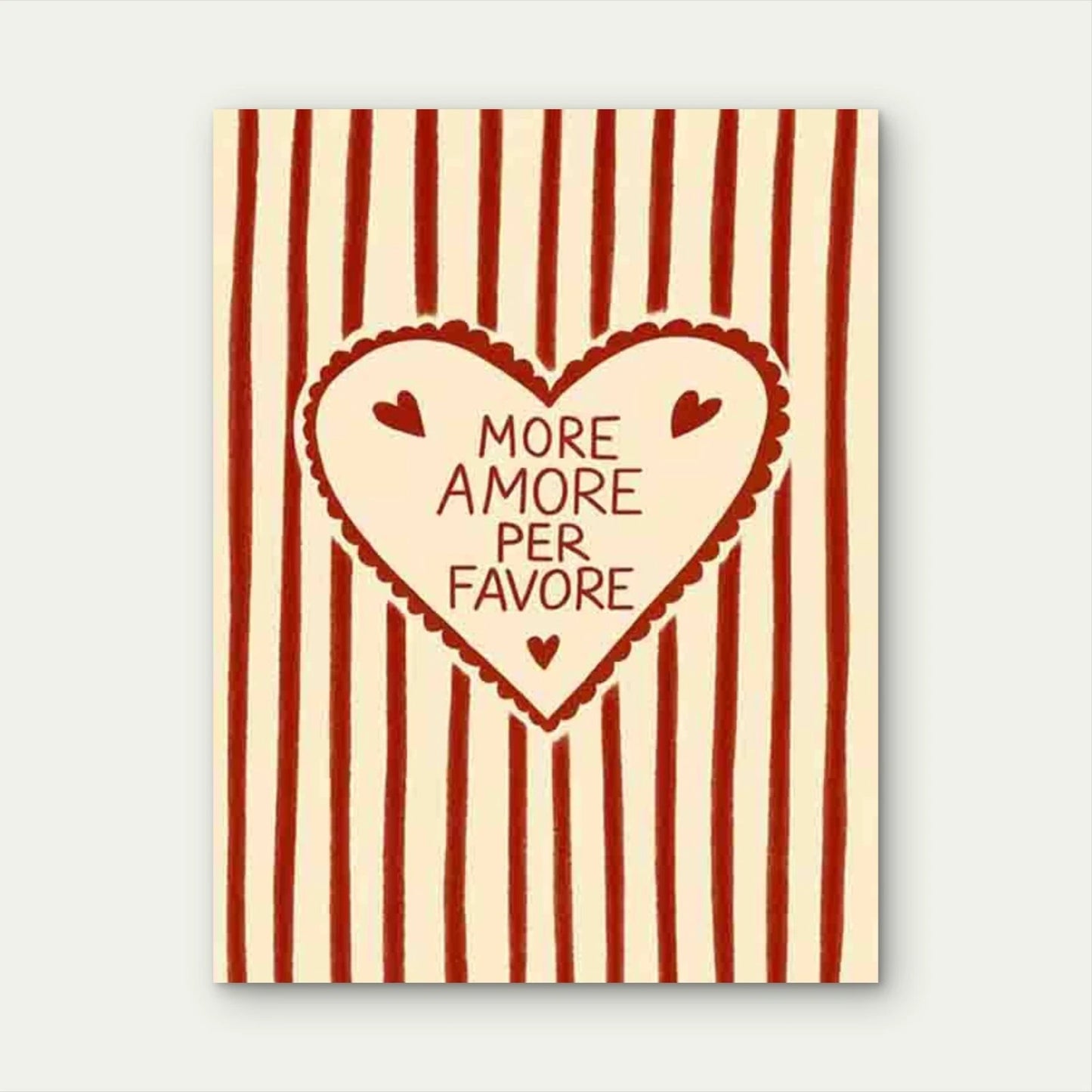Love Heart Stripes 60x90cm Metal Print Ready to Hang - Bella Home Decor