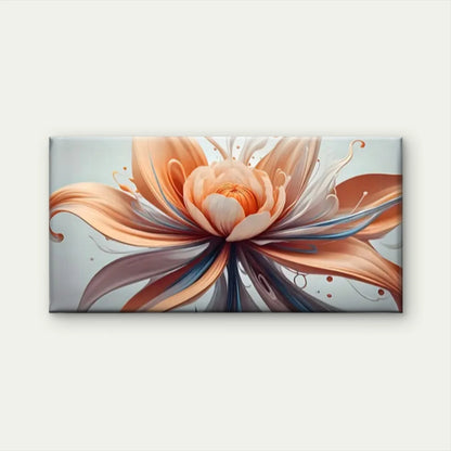 Blue & Orange Swirls Vibrant Wall Art Canvas Office Home Room Framed 120x60cm