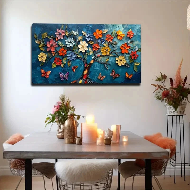 Colorful Flowers Wall Art Canvas Office Home Room Framed 120x60cm