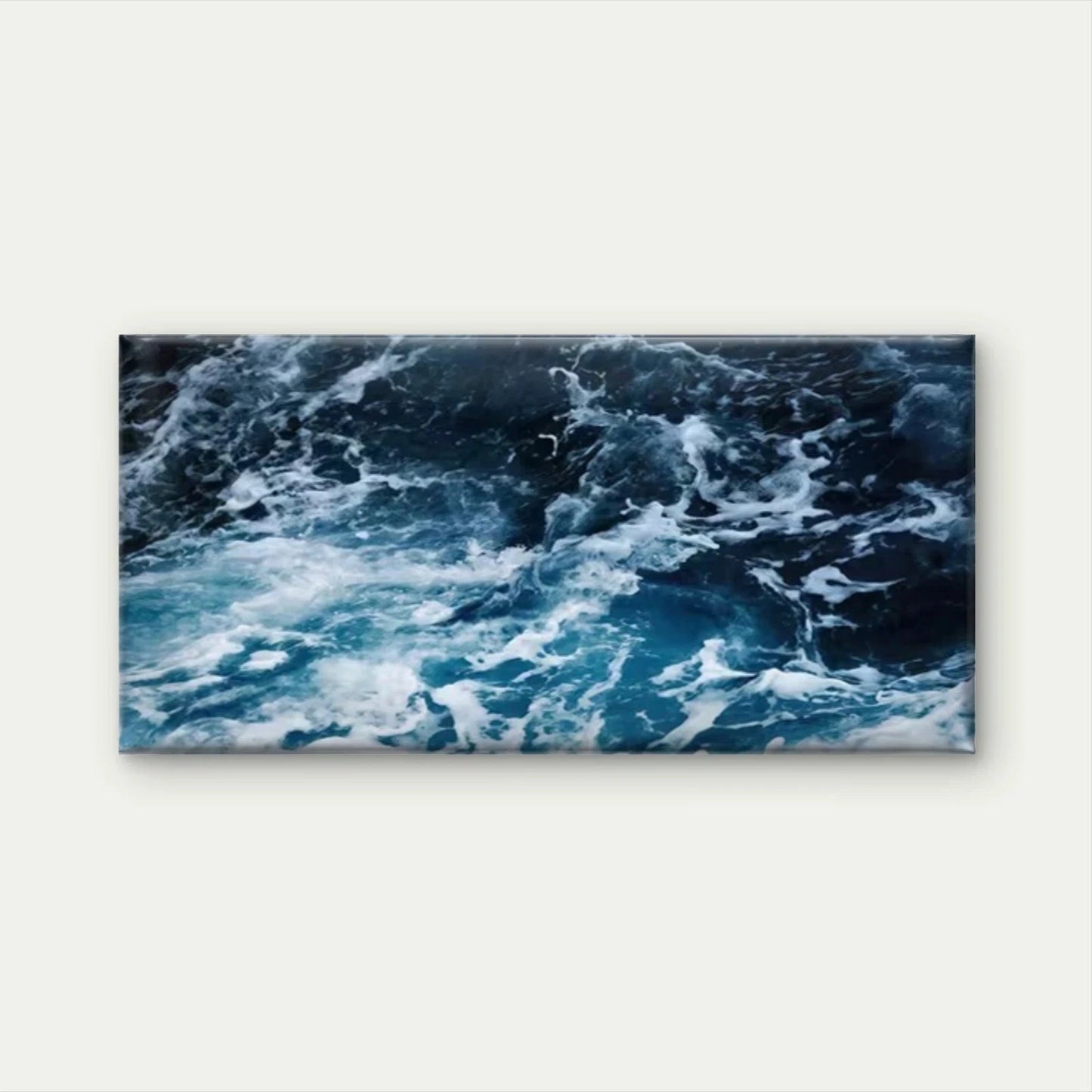 Ocean Waves & Sea Foam Wall Art Canvas Office Home Room Framed 120x60cm