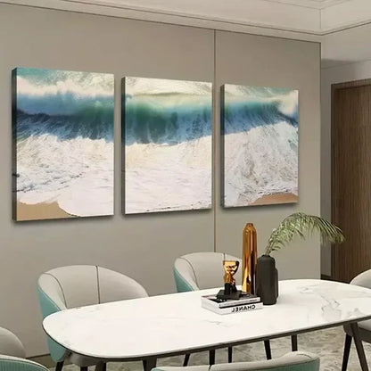3pcs Wave Surf Board Wall Art Set Canvas Unframed - High Quality Print 100% Australian Made Wall Canvas
