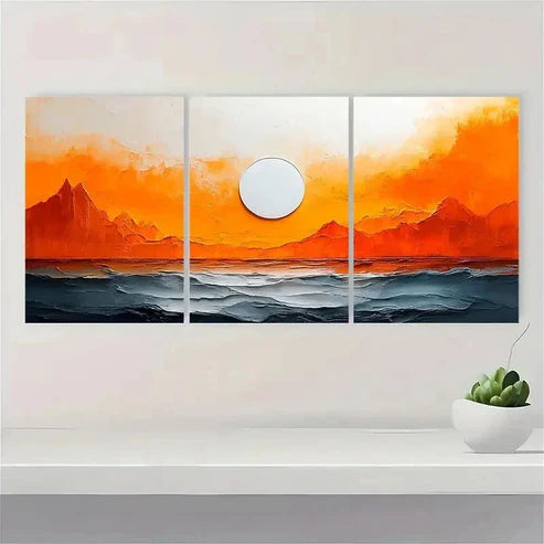 3pcs White Texture Minimalist Abstract Wall Art Canvas Unframed - High Quality Print 100% Australian Made Wall Canvas