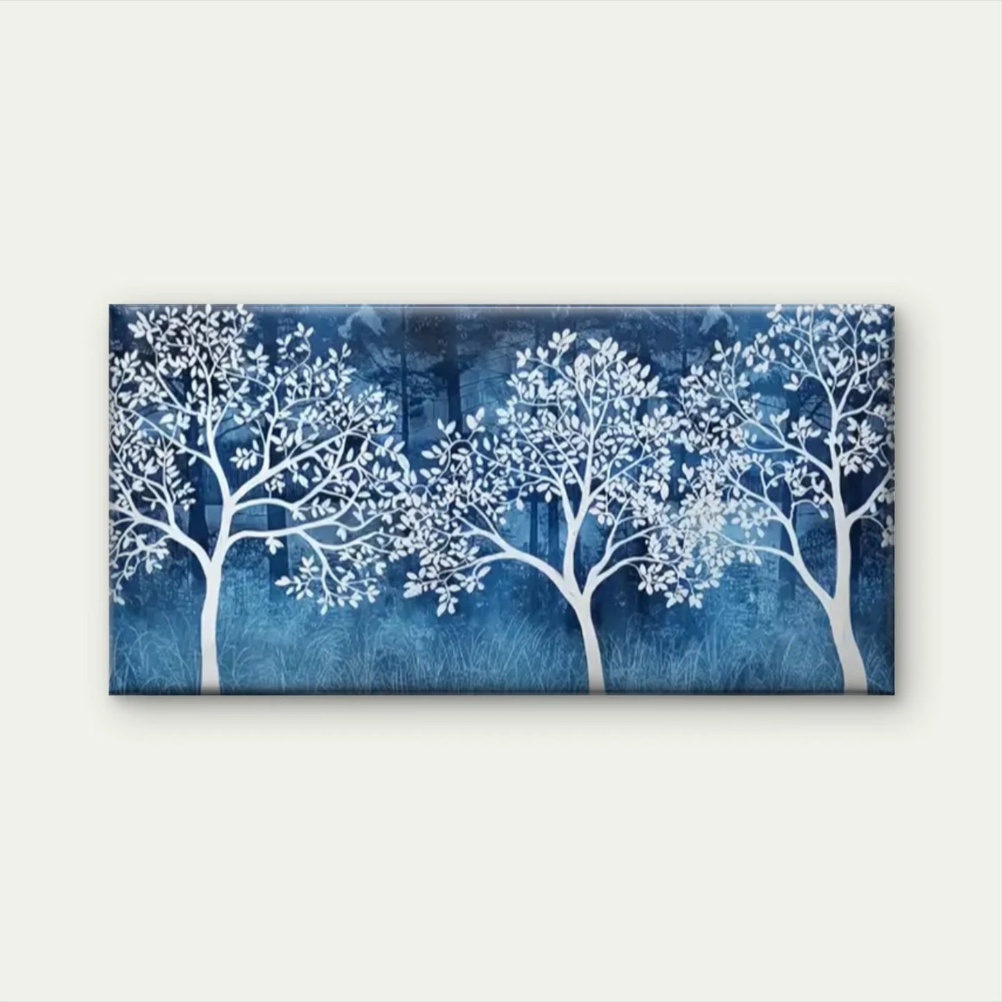 Trees Night Nature Perfect Wall Art Canvas Office Home Room Framed 120x60cm