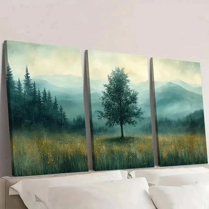 3pcs Rustic Field Landscape SD   Wall Art Set Canvas Framed 60x90cm - High Quality Print 100% Australian Made Wall Canvas Ready to Hang