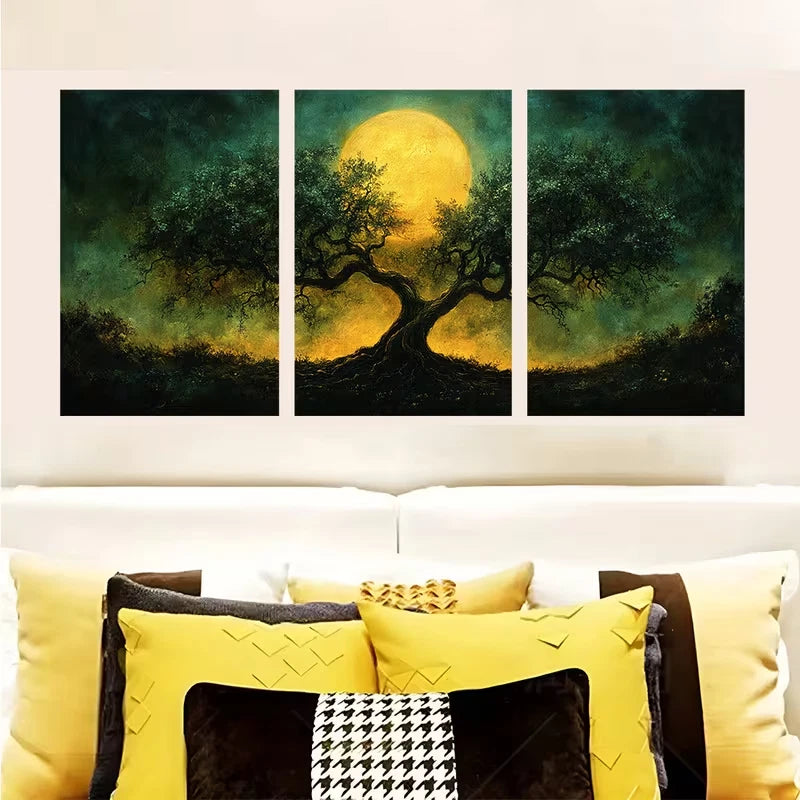 3pcs Celtic Tree of Life Metal Print Ready to Hang Art - Bella Home Decor