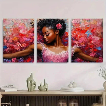 3pcs Ballerina Art Ballet Dancer Wall Art Canvas Unframed - High Quality Print 100% Australian Made Wall Canvas - Bella Home Decor