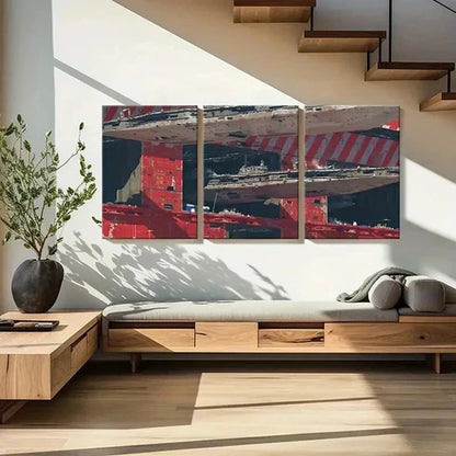 3pcs Sci-Fi Movie Spaceships War Destroyer Wall Art Canvas Unframed - High Quality Print 100% Australian Made Wall Canvas