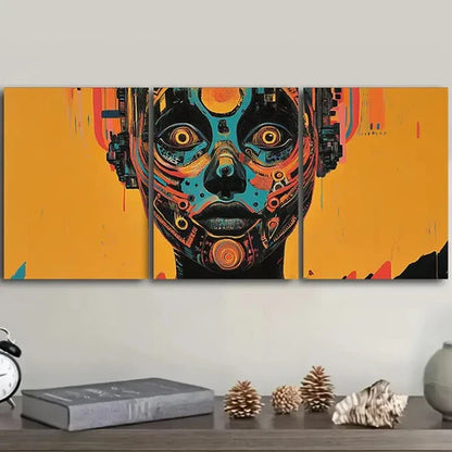 3pcs Cyborg-Inspired   Wall Art Set Canvas Unframed - High Quality Print 100% Australian Made Wall Canvas - Bella Home Decor