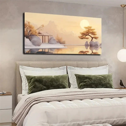 Next to Several Large Stones Wall Art Canvas Office Home Room Framed 120x60cm - Bella Home Decor