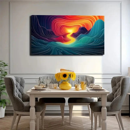 Colorful Line Shaping The Shape Wall Art Canvas Office Home Room Framed 120x60cm