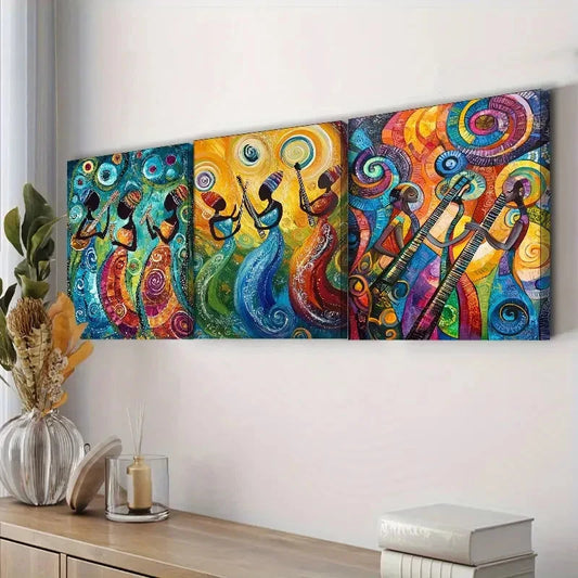 33pcs Featuring Women Dancing And Making Music Wall Art Set Canvas Framed 40x60cm - High Quality Print 100% Australian Made Wall Canvas Ready to Hang